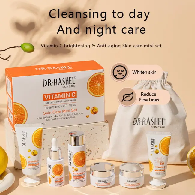DR. RASHEL VITAMIN C BRIGHTENING AND ANTI AGIN SKIN CARE 6 PCS SET