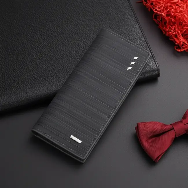 Long Bifold Design Men’s PU Leather Wallet