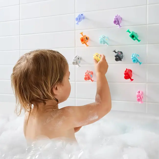 12 Pack Suction Bath Friends – Fun & Interactive Bath Toys for Babies (6+ Months)