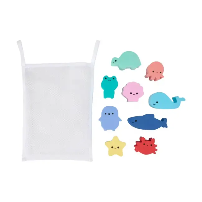 9 Piece Floating Bath Animal Blocks