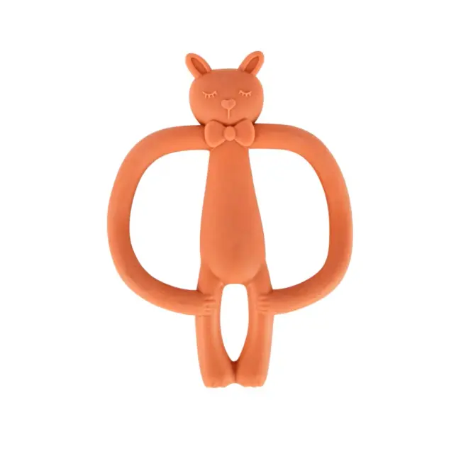 Silicone Teether – Orange | Soothing & Safe Teething Toy for Babies (3+ Months)