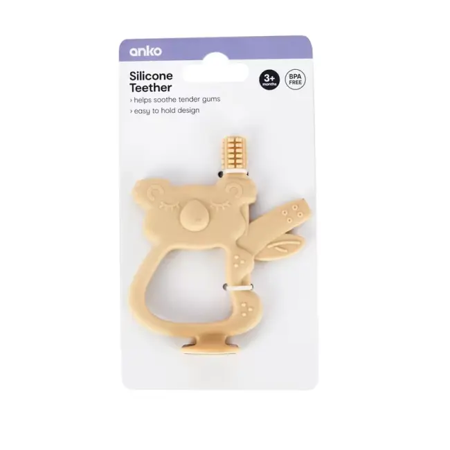 Silicone Teether – Cream | Soothing & Safe Teething Toy for Babies (3+ Months)