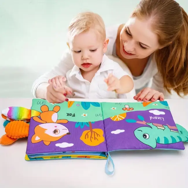 3D Animal Tail Cloth Book for Infants & Toddlers