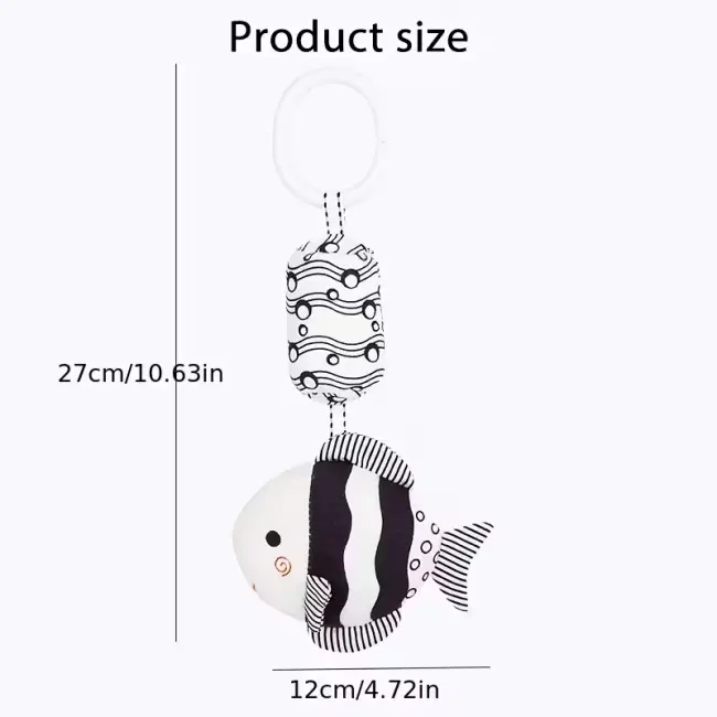 Black & White Ocean Wind Chime Toy for Newborns