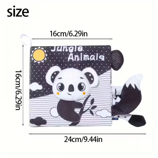 Animal Cloth Book for Babies – 3D Touch & Feel Sensory Learning Book
