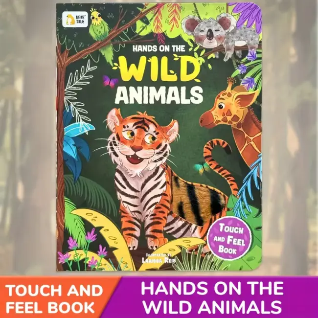 Wild Animal Touch & Feel Sensory Book for Toddlers