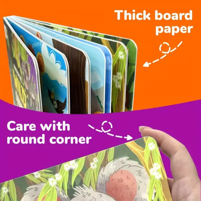 Wild Animal Touch & Feel Sensory Book for Toddlers