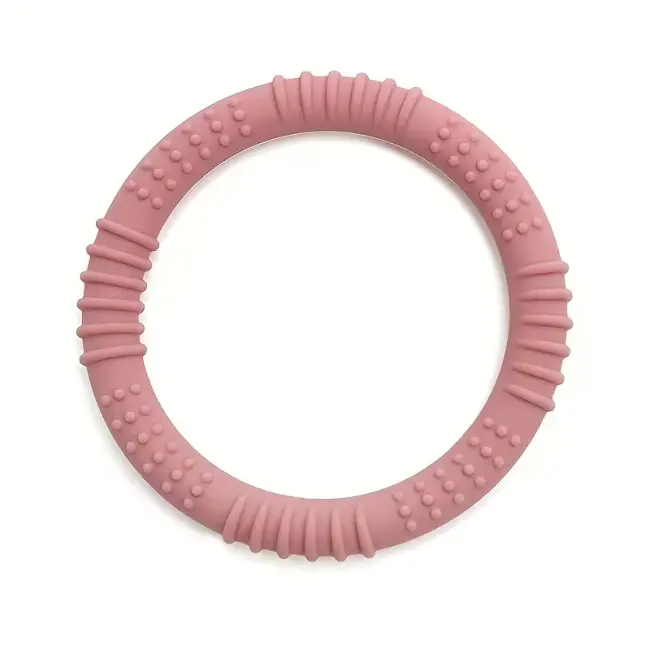 Colorful Silicone Teething Rings for Babies , Blue, Pink and Green