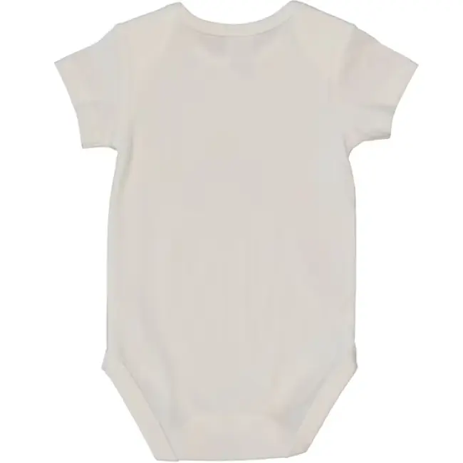 Baby Short Sleeve Cotton Interlock Bodysuit – Off White