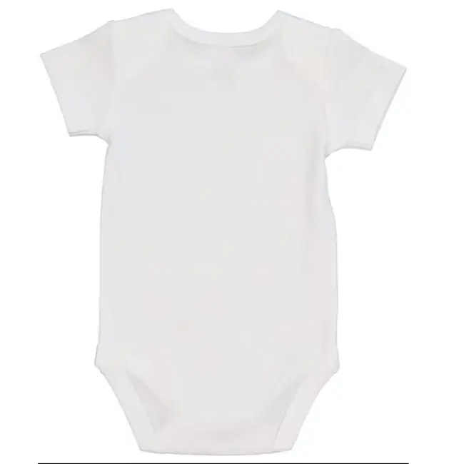 Baby Short Sleeve Cotton Interlock Bodysuit – Off White