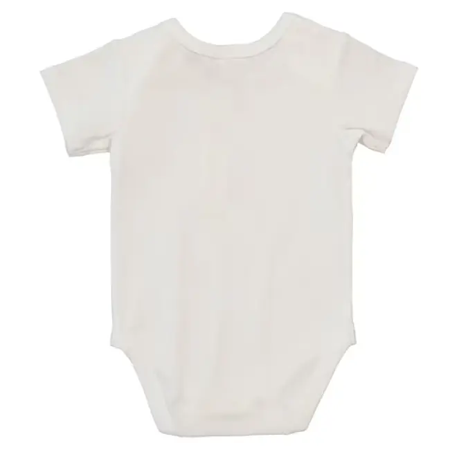 Baby Short Sleeve Cotton Interlock Bodysuit – Off White