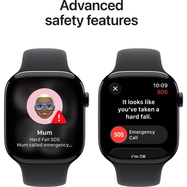 Apple Watch Series 11 46mm Jet Black Aluminium Case GPS Sport Band (M/L) [Black]