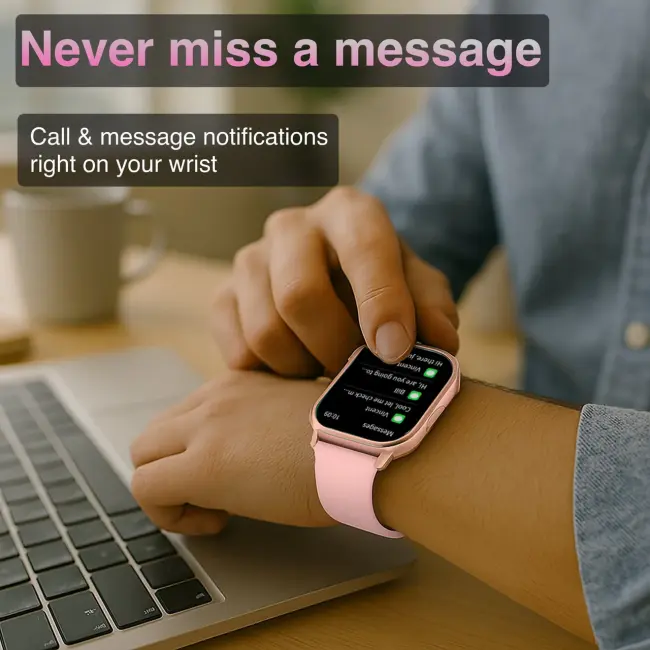 V-Fitness Smart Watch – GPS with 2.1” AMOLED Display (Pink)