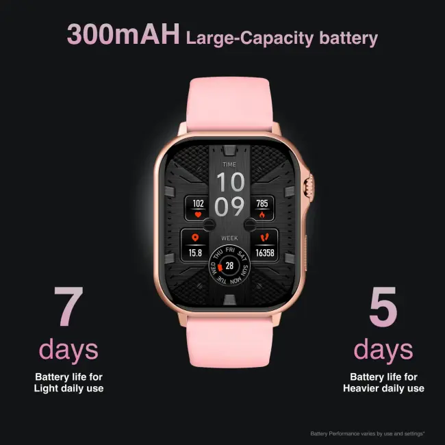 V-Fitness Smart Watch – GPS with 2.1” AMOLED Display (Pink)