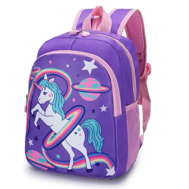 Kindergarten Cute School Bag - Pink/Purple/RoseRed