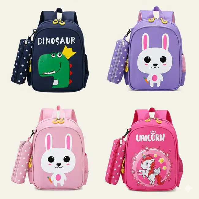 Kindergarten Backpack with Pencil Case (4 Options)