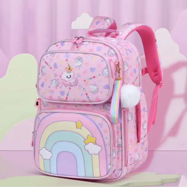 Girls’ School Backpack – Pink Size( L)