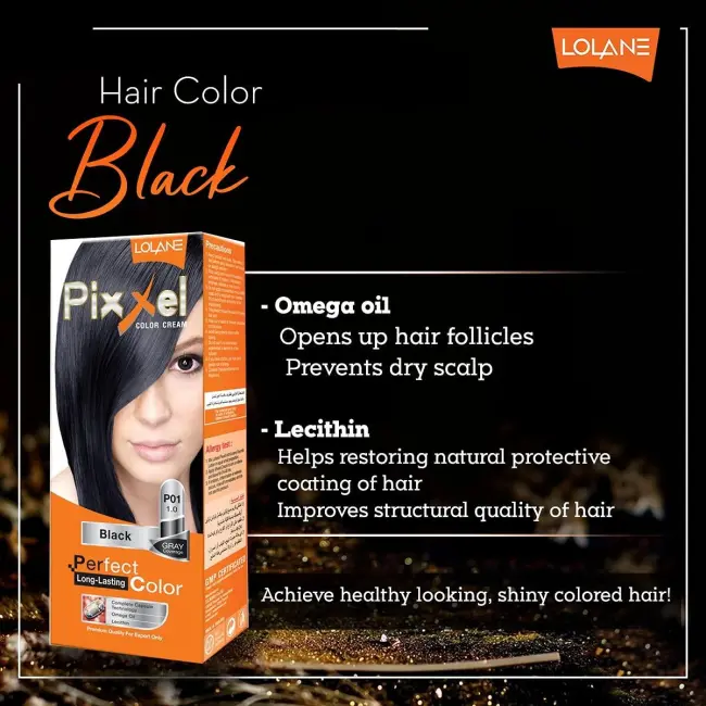 Lolane Pixxel Color Cream – Natural Black (Shade 1.0)
