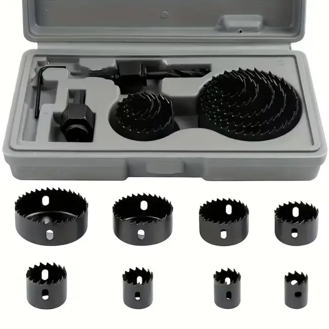 11-Piece Hole Saw Set – Steel Drill Bits for Wood & Drywall