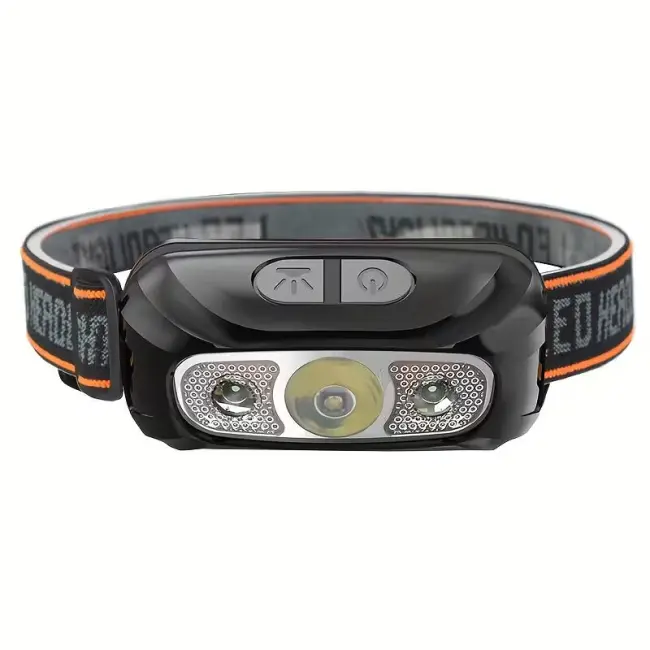 Mini Powerful Sensor Headlamp USB COB LED Head Light
