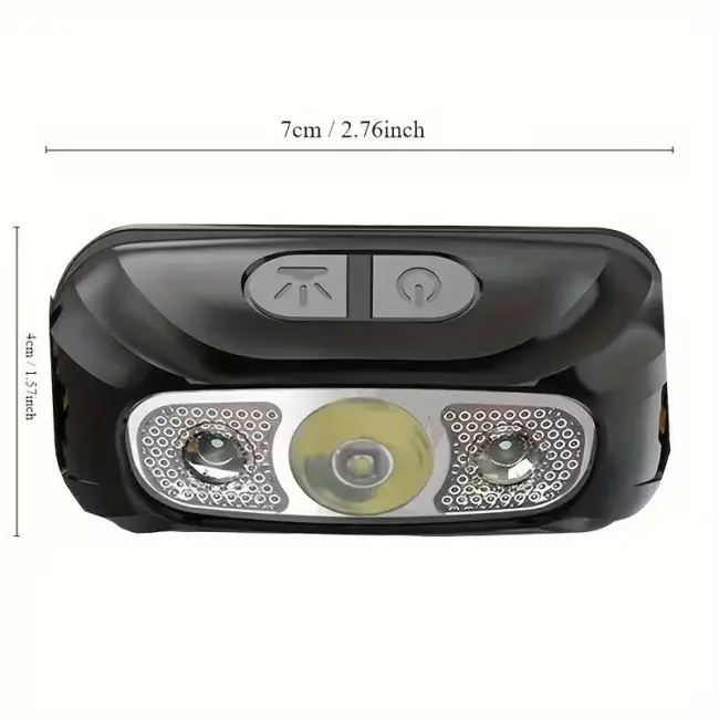 Mini Powerful Sensor Headlamp USB COB LED Head Light