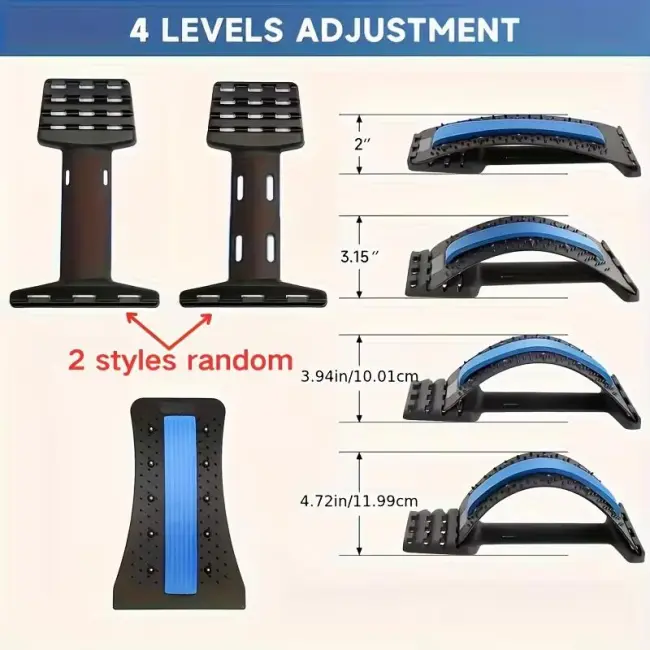 3-Level Adjustable Back Stretcher & Posture Corrector