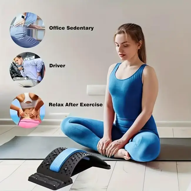 3-Level Adjustable Back Stretcher & Posture Corrector