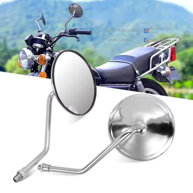 GN125 Motorcycle Rearview Mirror Set – 10MM (With Wrench)