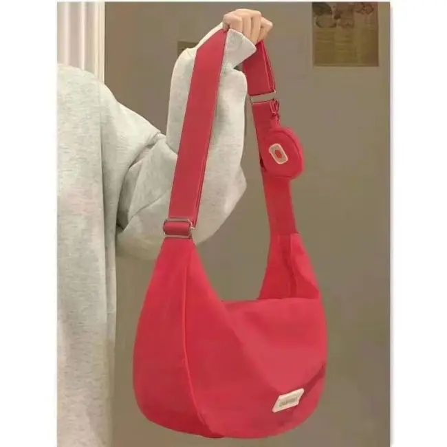 Waterproof Canvas Dumpling Shoulder & Crossbody Bag – Forest Style