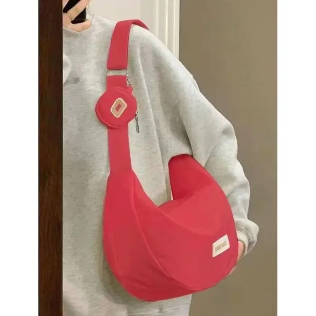 Waterproof Canvas Dumpling Shoulder & Crossbody Bag – Forest Style