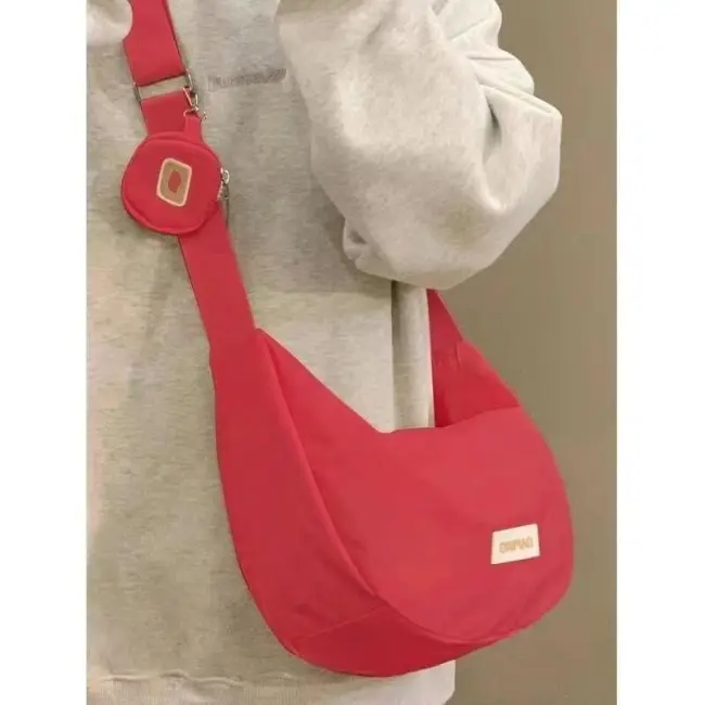 Waterproof Canvas Dumpling Shoulder & Crossbody Bag – Forest Style