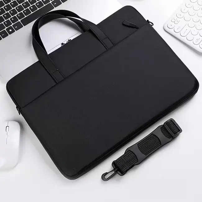 Simple Lightweight Laptop Bag – Black Business Travel laptop bag
