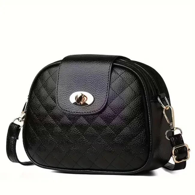 Fashion Diamond Grid Multi-Layer Mini Shoulder Bag for Women