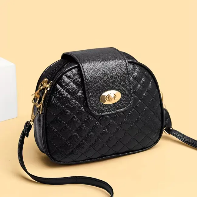 Fashion Diamond Grid Multi-Layer Mini Shoulder Bag for Women