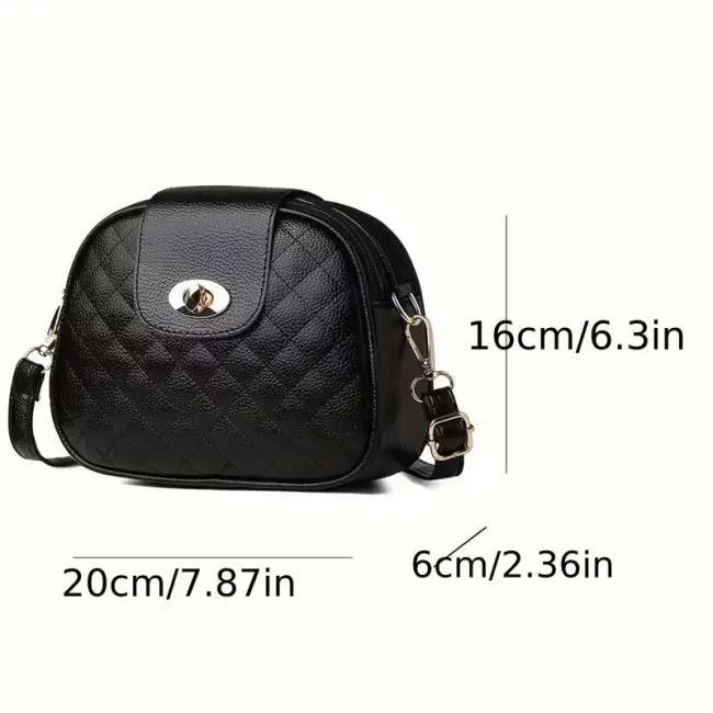 Fashion Diamond Grid Multi-Layer Mini Shoulder Bag for Women