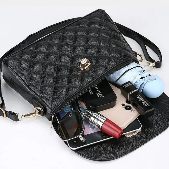 Korean-Style Rhombic Mini Shoulder & Crossbody Phone Bag