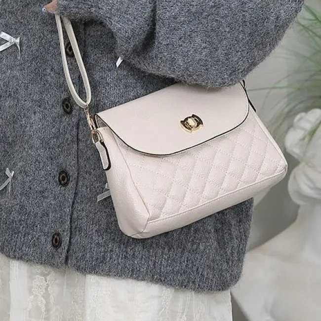 Korean-Style Rhombic Mini Shoulder & Crossbody Phone Bag