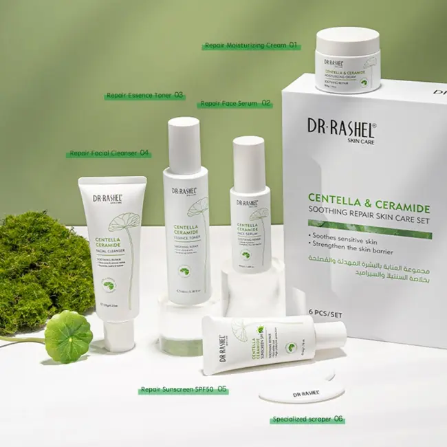 DR RASHEL CENTELLA & CERAMIDE SOOTHING REPAIR SKIN CARE SET – 6 PIECES