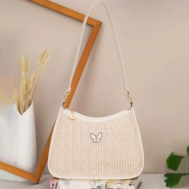 Elegant Woven Shoulder Handbag for Women