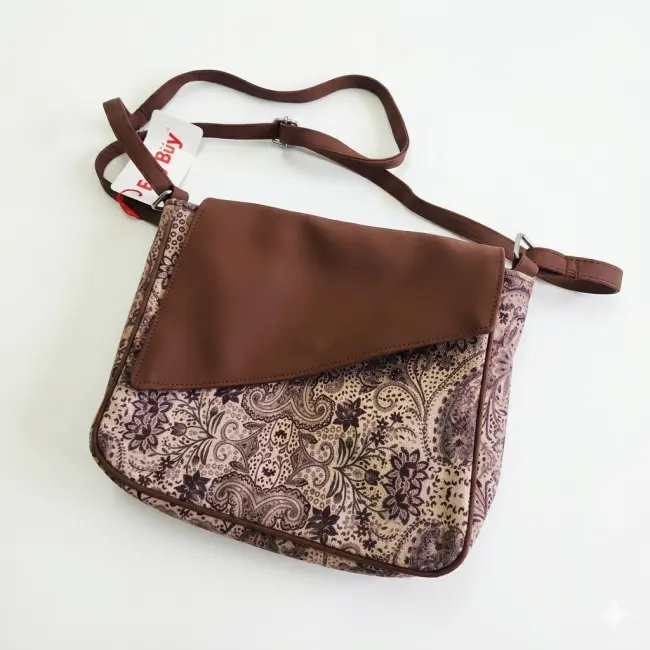Vintage Floral Pattern Crossbody Bag