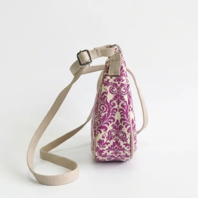 Vintage Damask Pattern Crossbody Shoulder Bag