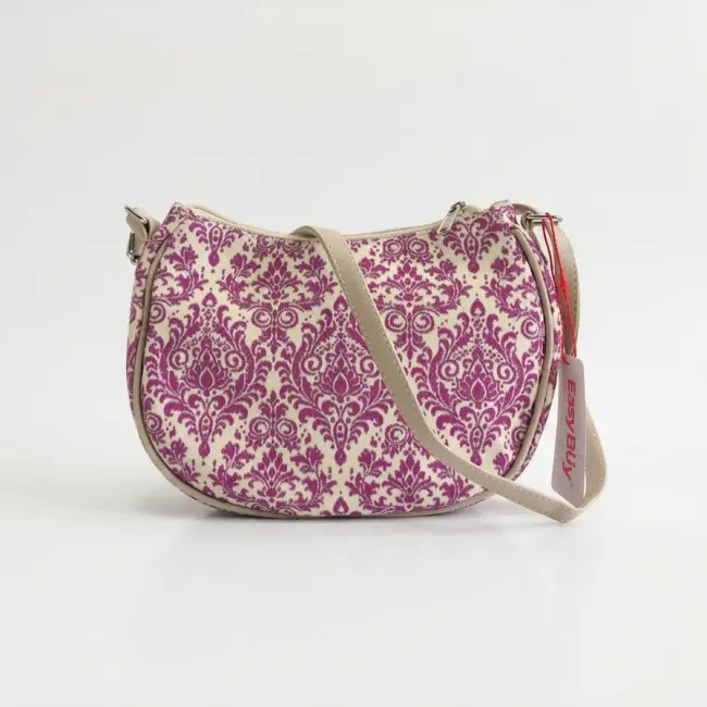 Vintage Damask Pattern Crossbody Shoulder Bag