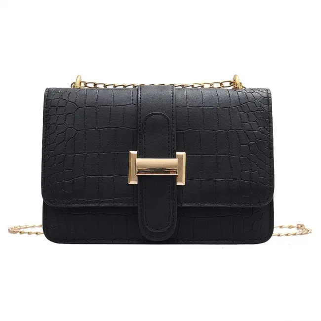 Classic Croc-Embossed Flap Crossbody Bag