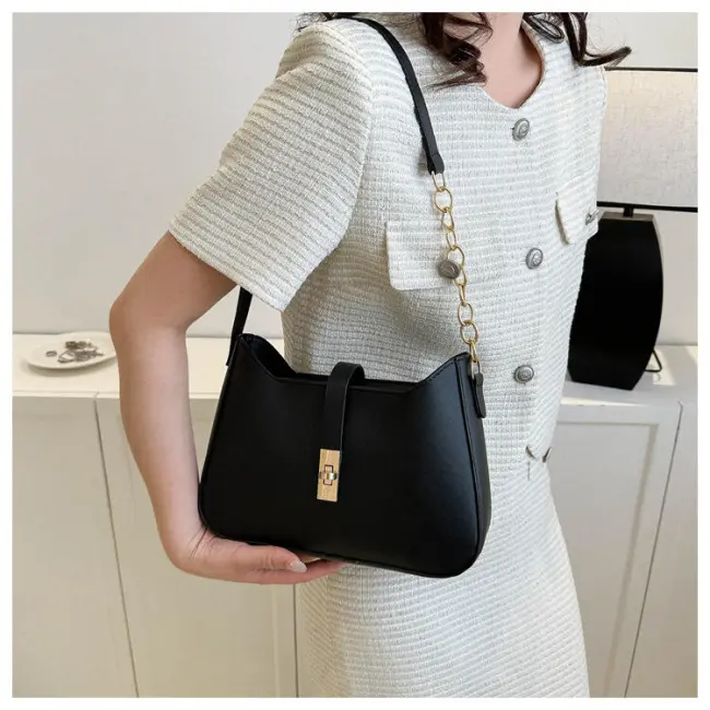 All-Match Niche Design Small Bag, Fashion Solid Color Crossbody Shoulder & Underarm Bag