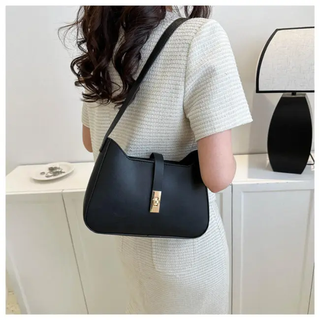 All-Match Niche Design Small Bag, Fashion Solid Color Crossbody Shoulder & Underarm Bag