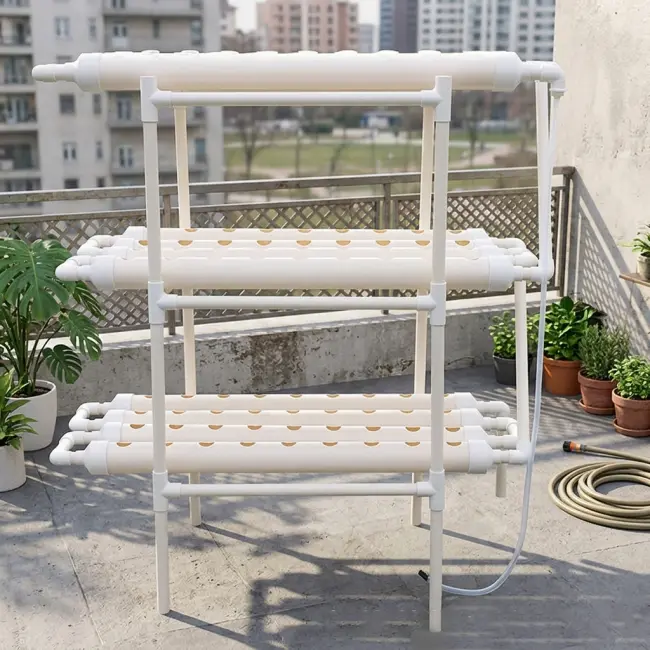 Three-Layer 12-Tube Hydroponic Growing System – 108 Planting Holes