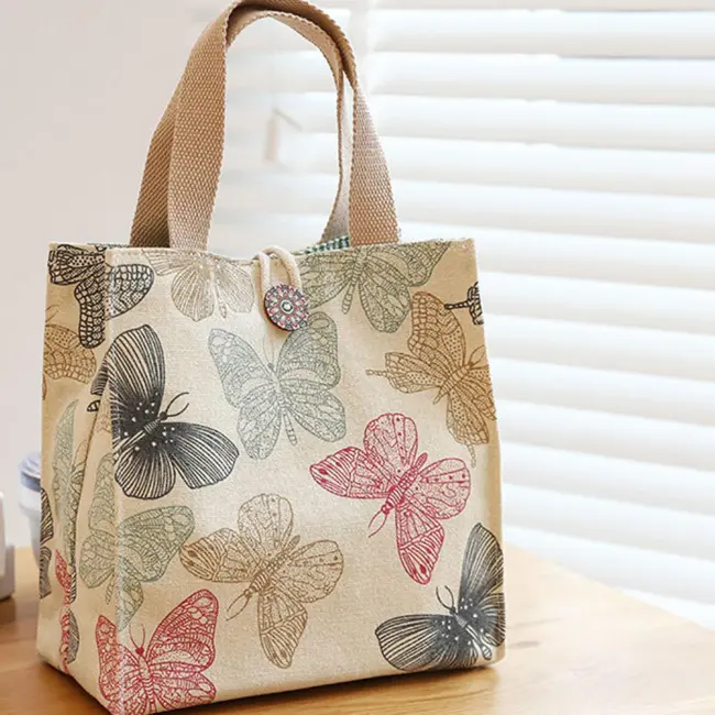 Small Canvas Tote Lunch Bag – Lightweight Commuter Sundries Bag