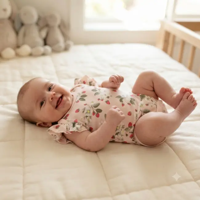 Baby Frill Sleeve Bodysuit Colour | Light Pink 0-3 Months