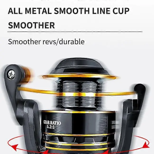 KM 7000 Ultra-Light Metal Spinning Fishing Reel