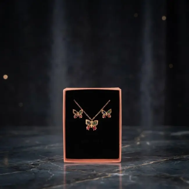 Gold-Plated Lightweight Jewelry Set for Women
